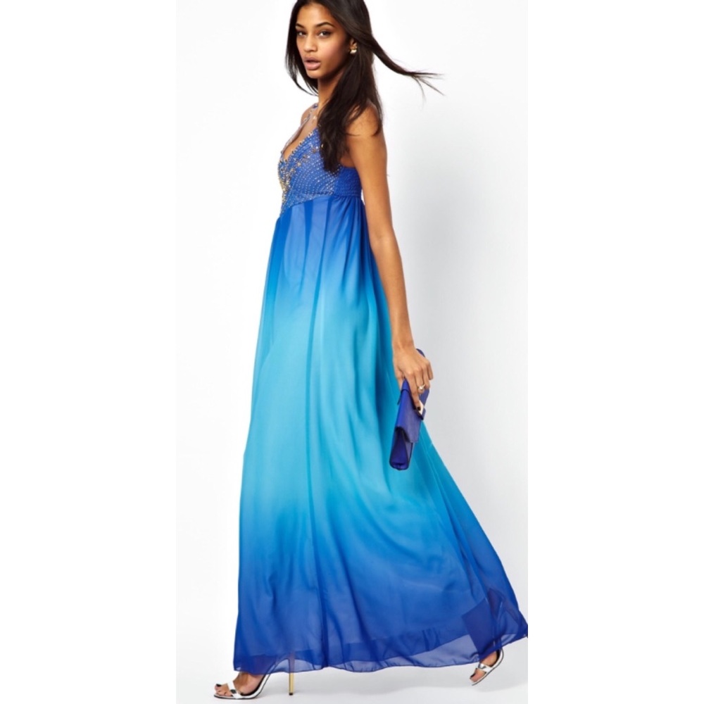 Little Mistress London ombré beaded gown